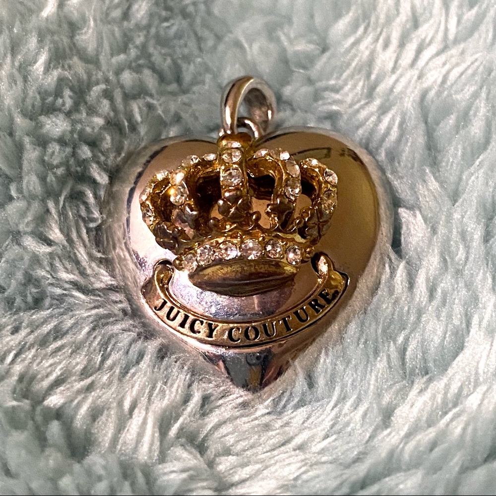 Juicy couture heart and crown pendant